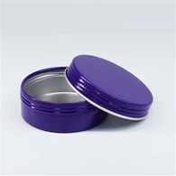 Coffret cadeau en aluminium avec gaufrage personnalisé violet de 25 ml