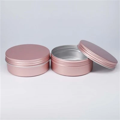 Boîte ronde en aluminium rose avec couvercle pour bijoux et bonbons, 5 ml, vente à chaud